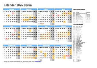 Kalender 2026 Berlin Kalender 2026 Berlin