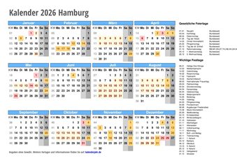 Kalender 2026 Hamburg Kalender 2026 Hamburg