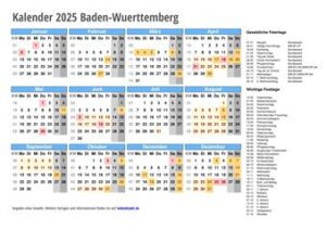 Kalender 2026 BADEN-WÜRTTEMBERG 1 kalender 2025 Baden Wuerttemberg quer 340