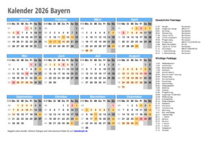 Kalender 2026 BAYERN 1 kalender 2026 Bayern quer