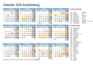 Kalender 2026 BRANDENBURG 1 kalender 2026 Brandenburg quer