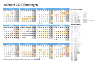 Kalender 2026 THÜRINGEN 1 kalender 2026 Thueringen quer